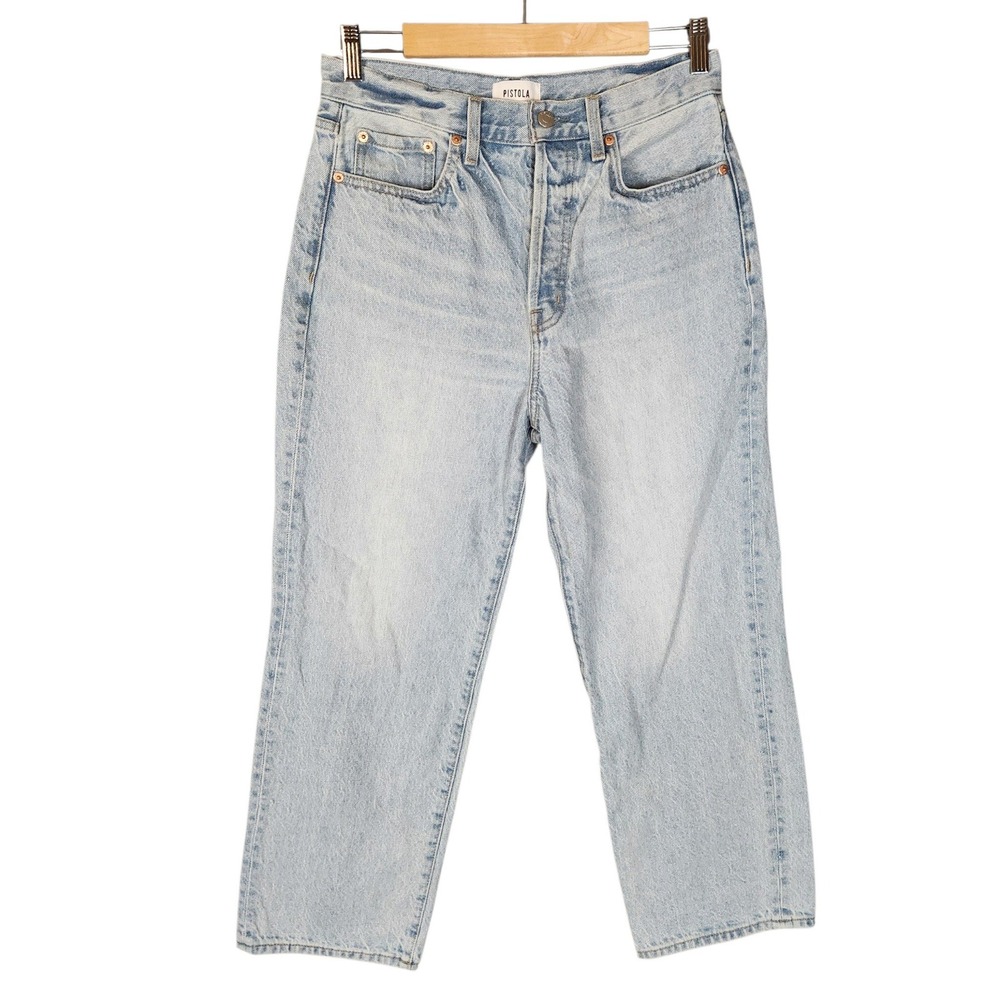 Pistola Cassie Super High Rise Straight Jean Size 28 Radiant Vintage Light Blue
